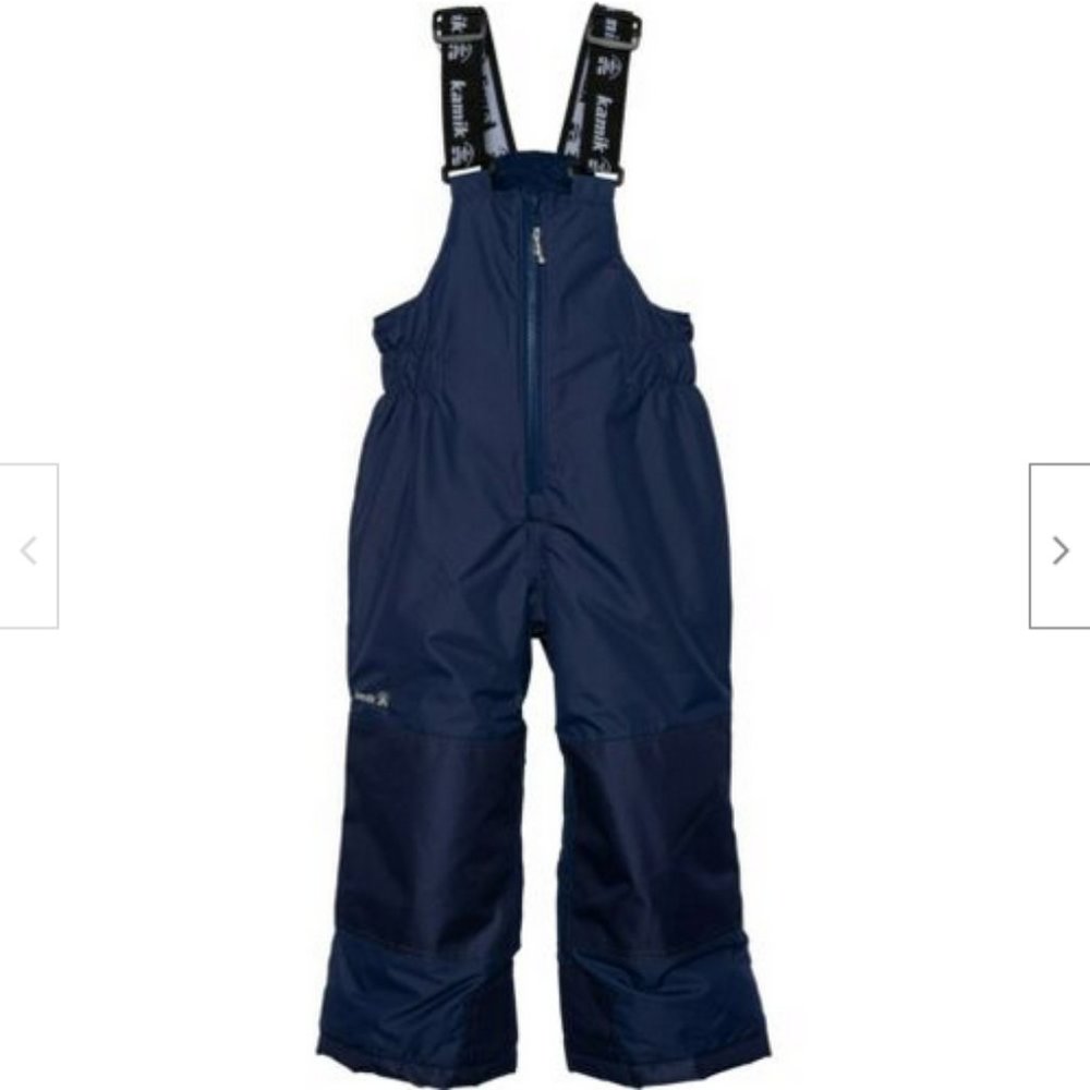 Kamik Winkie Explorer Navy Blue Insulated Bib Overall Snow Ski Pants Kids 4 NEW